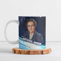Katherine Johnson Ceramic Mug with Galaxy Background, Hidden No More Quote and Rocket Brain Equation - Wonder Print Shop