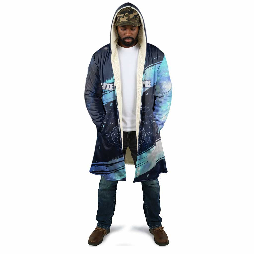 Katherine Johnson Cloak with Galaxy Background, Hidden No More Quote and Rocket Brain Equation - Wonder Print Shop