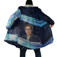 Katherine Johnson Cloak with Galaxy Background, Hidden No More Quote and Rocket Brain Equation - Wonder Print Shop