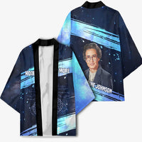 Katherine Johnson Kimono with Galaxy Background, Hidden No More Quote and Rocket Brain Equation - Wonder Print Shop