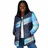 Katherine Johnson Padded Jacket with Galaxy Background, Hidden No More Quote and Rocket Brain Equation - Wonder Print Shop
