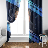 Katherine Johnson Window Curtain with Galaxy Background, Hidden No More Quote and Rocket Brain Equation - Wonder Print Shop