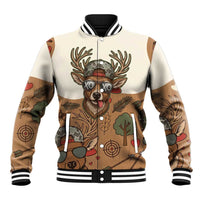 Valentine Buck Baseball Jacket with Camo Cap and XOXO Pattern Retro Hunting