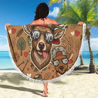 Valentine Buck Beach Blanket with Camo Cap and XOXO Pattern Retro Hunting