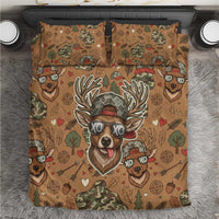 Valentine Buck Bedding Set with Camo Cap and XOXO Pattern Retro Hunting