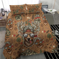 Valentine Buck Bedding Set with Camo Cap and XOXO Pattern Retro Hunting
