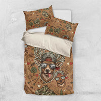 Valentine Buck Bedding Set with Camo Cap and XOXO Pattern Retro Hunting