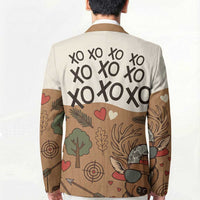 Valentine Buck Blazer with Camo Cap and XOXO Pattern Retro Hunting