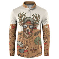 Valentine Buck Button Sweatshirt with Camo Cap and XOXO Pattern Retro Hunting