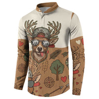 Valentine Buck Button Sweatshirt with Camo Cap and XOXO Pattern Retro Hunting