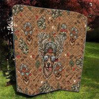 Valentine Buck Quilt with Camo Cap and XOXO Pattern Retro Hunting
