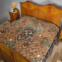 Valentine Buck Quilt with Camo Cap and XOXO Pattern Retro Hunting