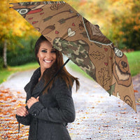 Valentine Buck Umbrella with Camo Cap and XOXO Pattern Retro Hunting