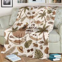 Chill Capybara Vibes Blanket with Hammock and Coconut Tropical Relaxed Style