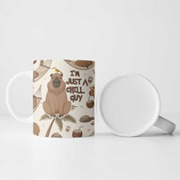 Chill Capybara Vibes Ceramic Mug with Hammock and Coconut Tropical Relaxed Style