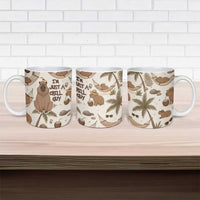 Chill Capybara Vibes Ceramic Mug with Hammock and Coconut Tropical Relaxed Style