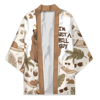 Chill Capybara Vibes Kimono with Hammock and Coconut Tropical Relaxed Style