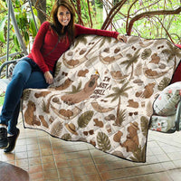 Chill Capybara Vibes Quilt with Hammock and Coconut Tropical Relaxed Style