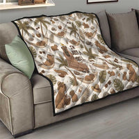 Chill Capybara Vibes Quilt with Hammock and Coconut Tropical Relaxed Style