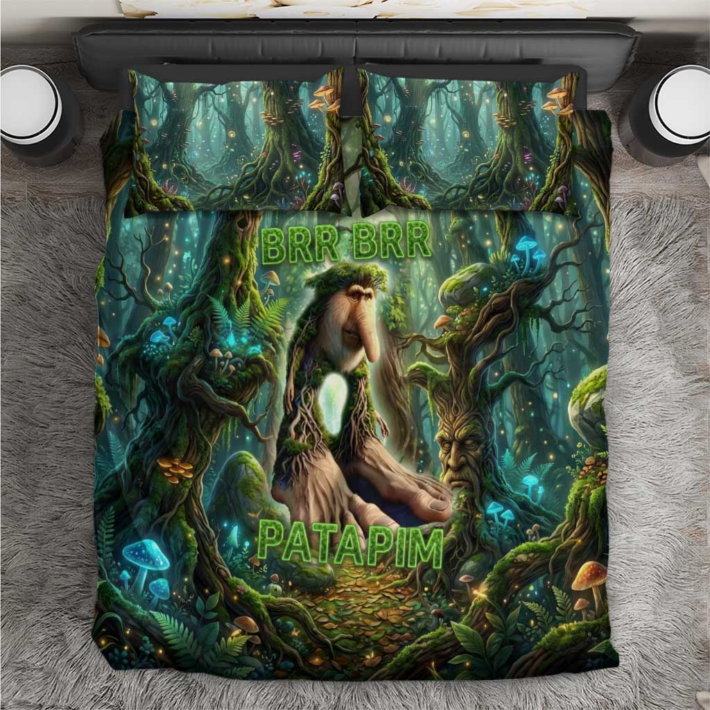 Brr Brr Patapim Bedding Set Glowing Heart and Magical Tree Roots in Enchanted Woods
