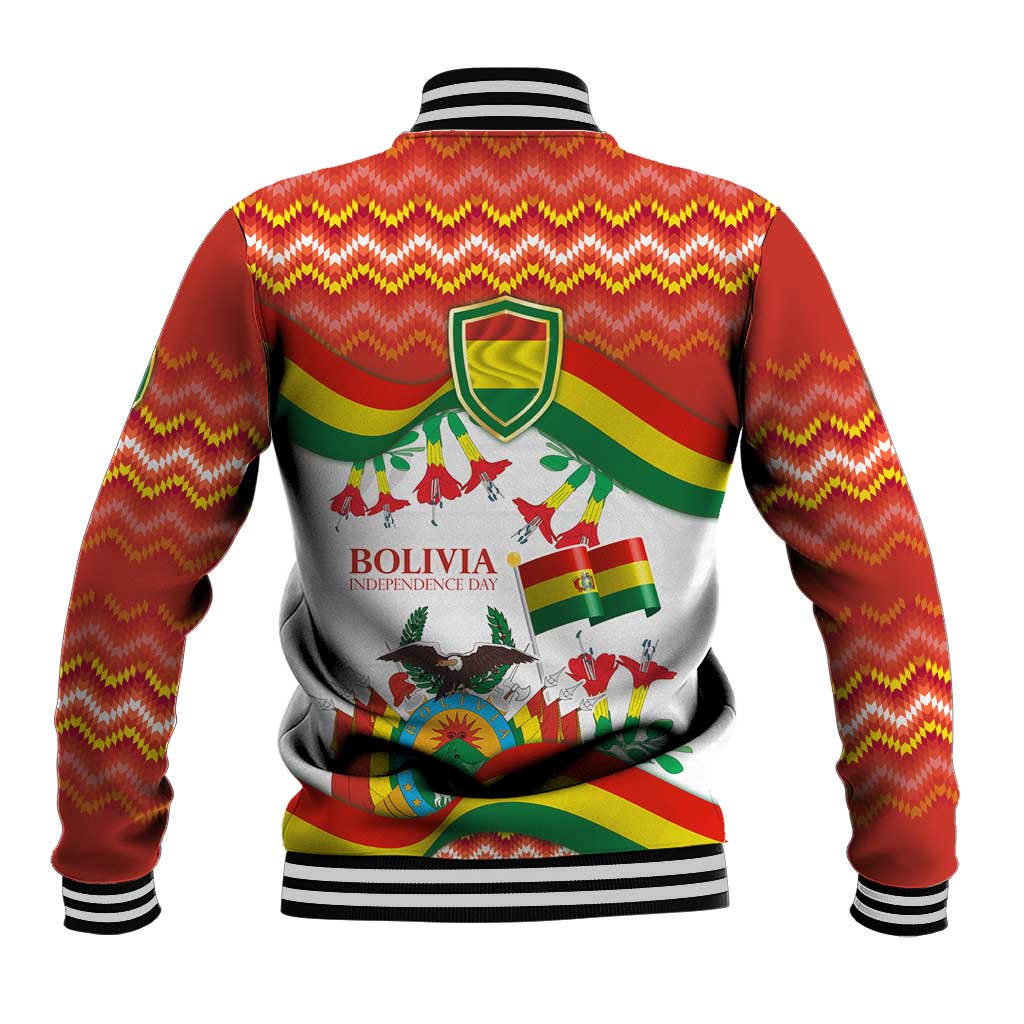 Bolivia Independence Day Baseball Jacket with Flag Colors and August 6 Celebration Design