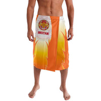 Bhutan Mandala Emblem Lavalava with Monastic Orange and Spiritual Harmony