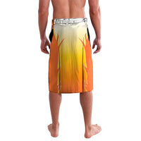 Bhutan Mandala Emblem Lavalava with Monastic Orange and Spiritual Harmony