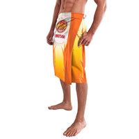 Bhutan Mandala Emblem Lavalava with Monastic Orange and Spiritual Harmony