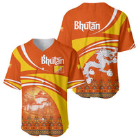 Bhutan Heritage Baseball Jersey with Paro Monastery and Druk Dragon