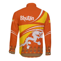 Bhutan Heritage Long Sleeve Button Shirt with Paro Monastery and Druk Dragon