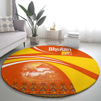 Bhutan Heritage Round Carpet with Paro Monastery and Druk Dragon