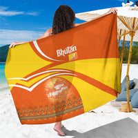 Bhutan Heritage Sarong with Paro Monastery and Druk Dragon