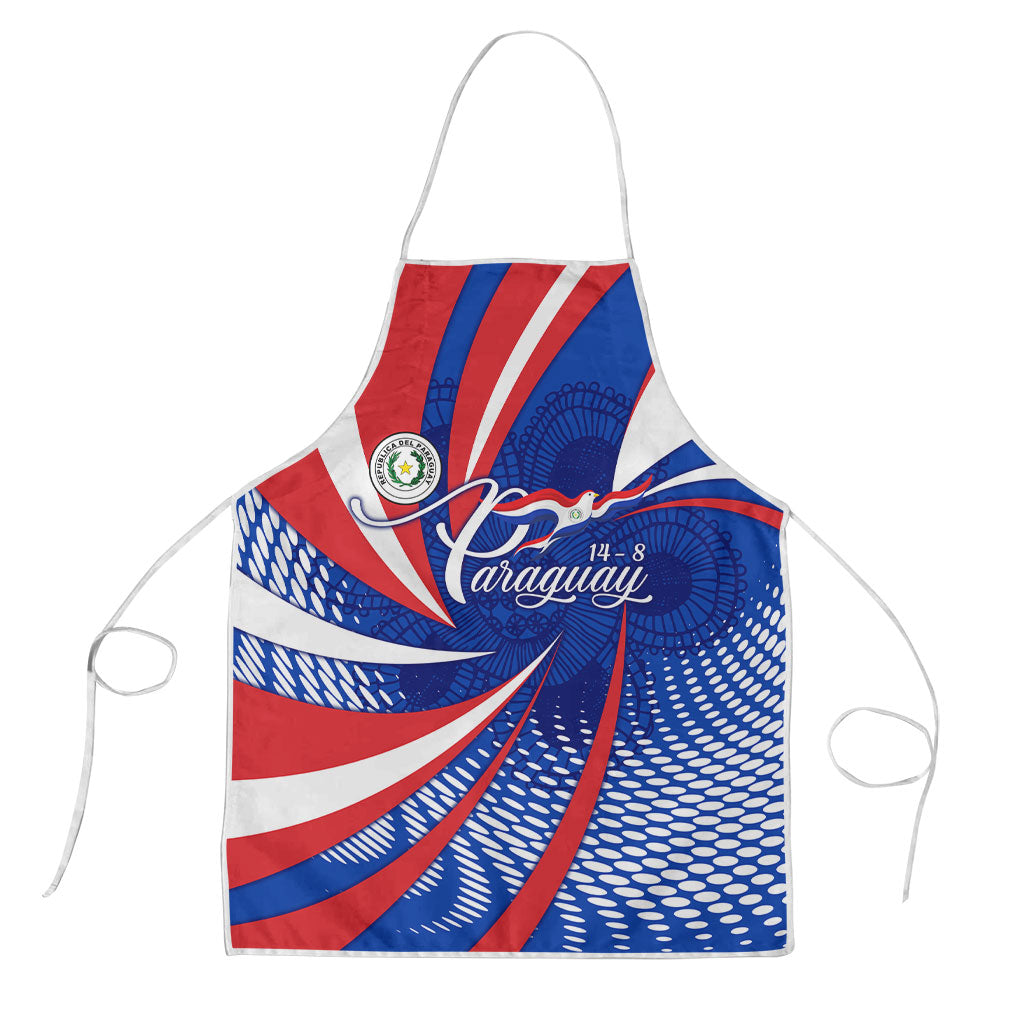Paraguay Flag Day Apron Patriotic Sunburst Traditional Ñandutí Lace