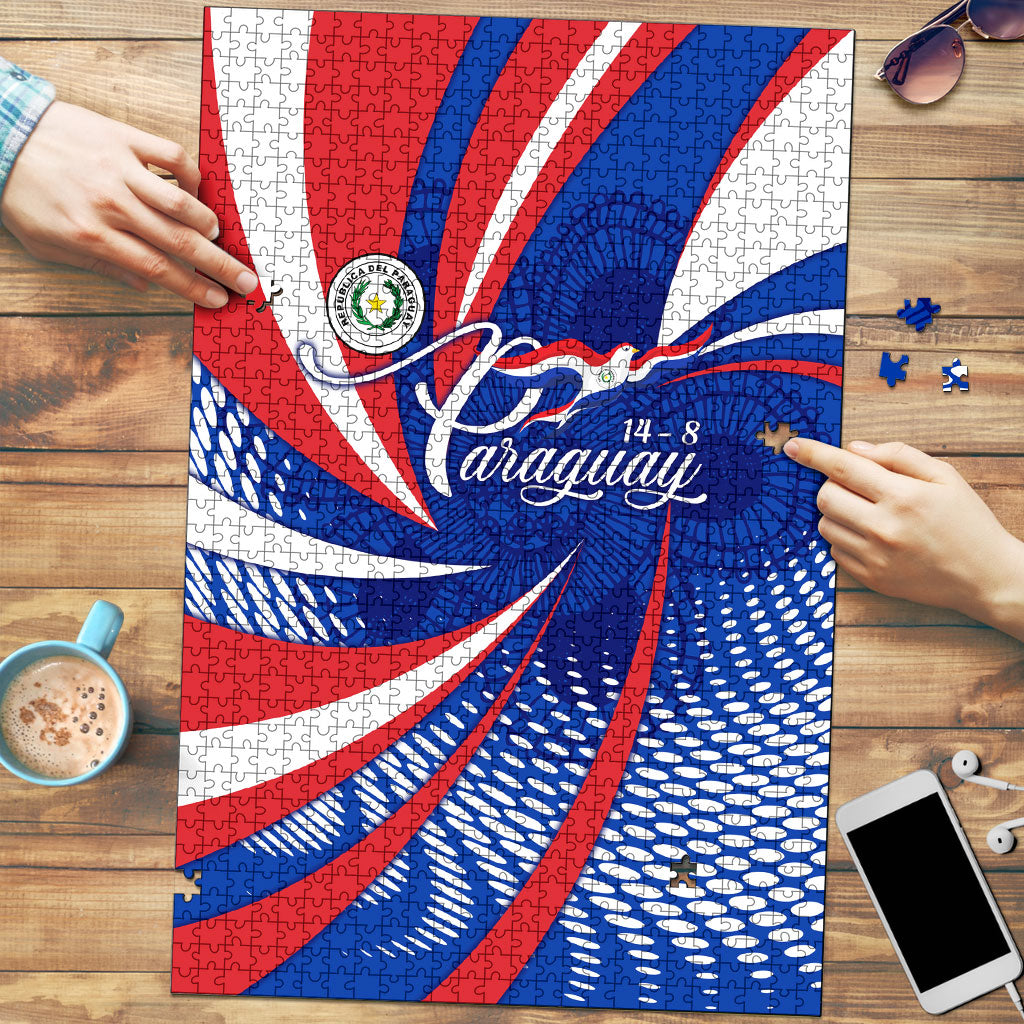 Paraguay Flag Day Puzzle Patriotic Sunburst Traditional Ñandutí Lace