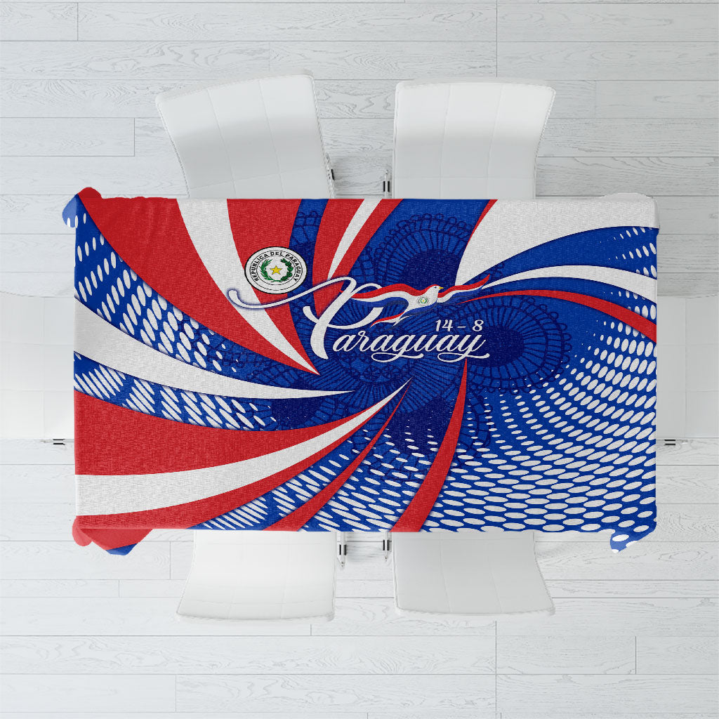 Paraguay Flag Day Tablecloth Patriotic Sunburst Traditional Ñandutí Lace
