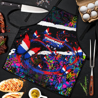 Paraguay Flag Day Apron Colorful Graffiti Map Butterflies