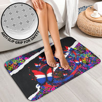 Paraguay Flag Day Bathroom Set Colorful Graffiti Map Butterflies