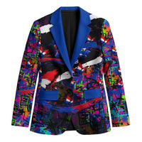 Paraguay Flag Day Blazer Colorful Graffiti Map Butterflies