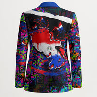 Paraguay Flag Day Blazer Colorful Graffiti Map Butterflies