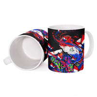 Paraguay Flag Day Ceramic Mug Colorful Graffiti Map Butterflies