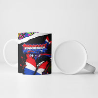 Paraguay Flag Day Ceramic Mug Colorful Graffiti Map Butterflies