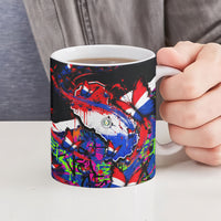 Paraguay Flag Day Ceramic Mug Colorful Graffiti Map Butterflies