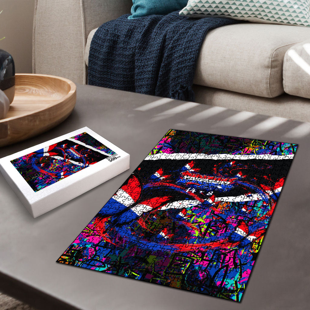 Paraguay Flag Day Puzzle Colorful Graffiti Map Butterflies