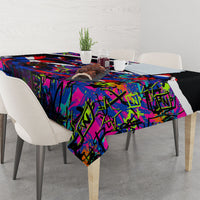 Paraguay Flag Day Tablecloth Colorful Graffiti Map Butterflies