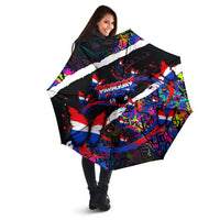 Paraguay Flag Day Umbrella Colorful Graffiti Map Butterflies