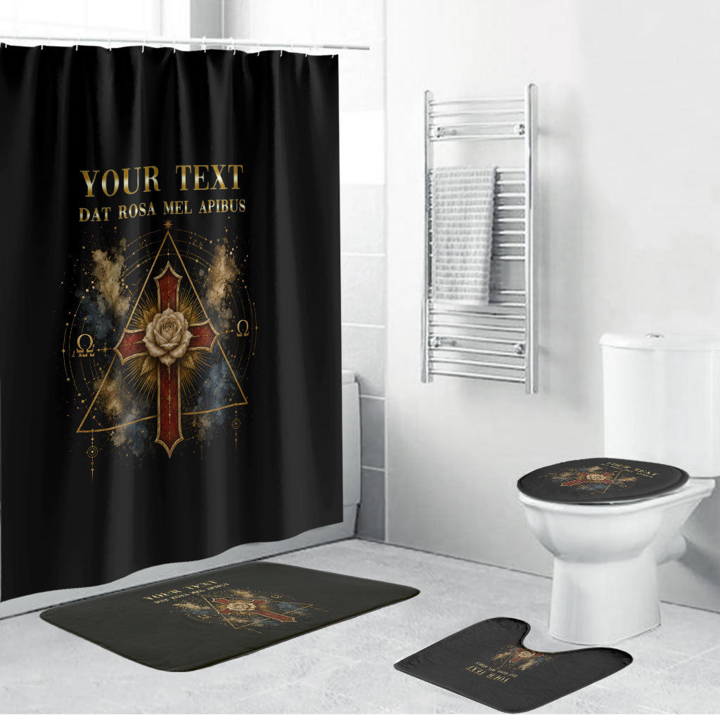 Personalized Rosicrucians Bathroom Set Sapiens Dominabitur Astris Rose Cross