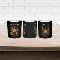 Personalized Rosicrucians Ceramic Mug Sapiens Dominabitur Astris Rose Cross
