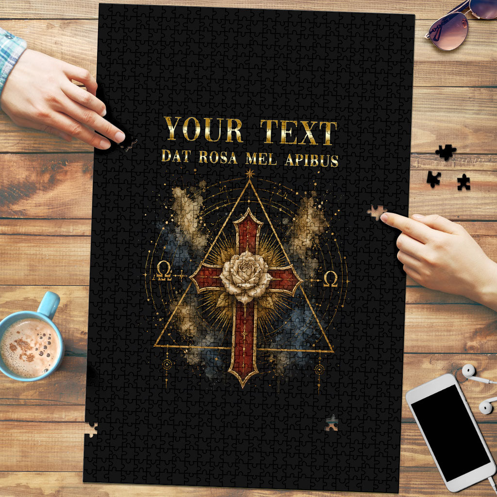 Personalized Rosicrucians Puzzle Sapiens Dominabitur Astris Rose Cross