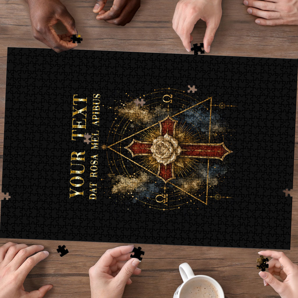 Personalized Rosicrucians Puzzle Sapiens Dominabitur Astris Rose Cross