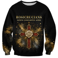 Personalized Rosicrucians Sweatshirt Sapiens Dominabitur Astris Rose Cross